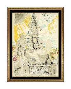 Salvador Dali Monument To The Ideal Doctor Color Lithograph Hand Signed Artwork