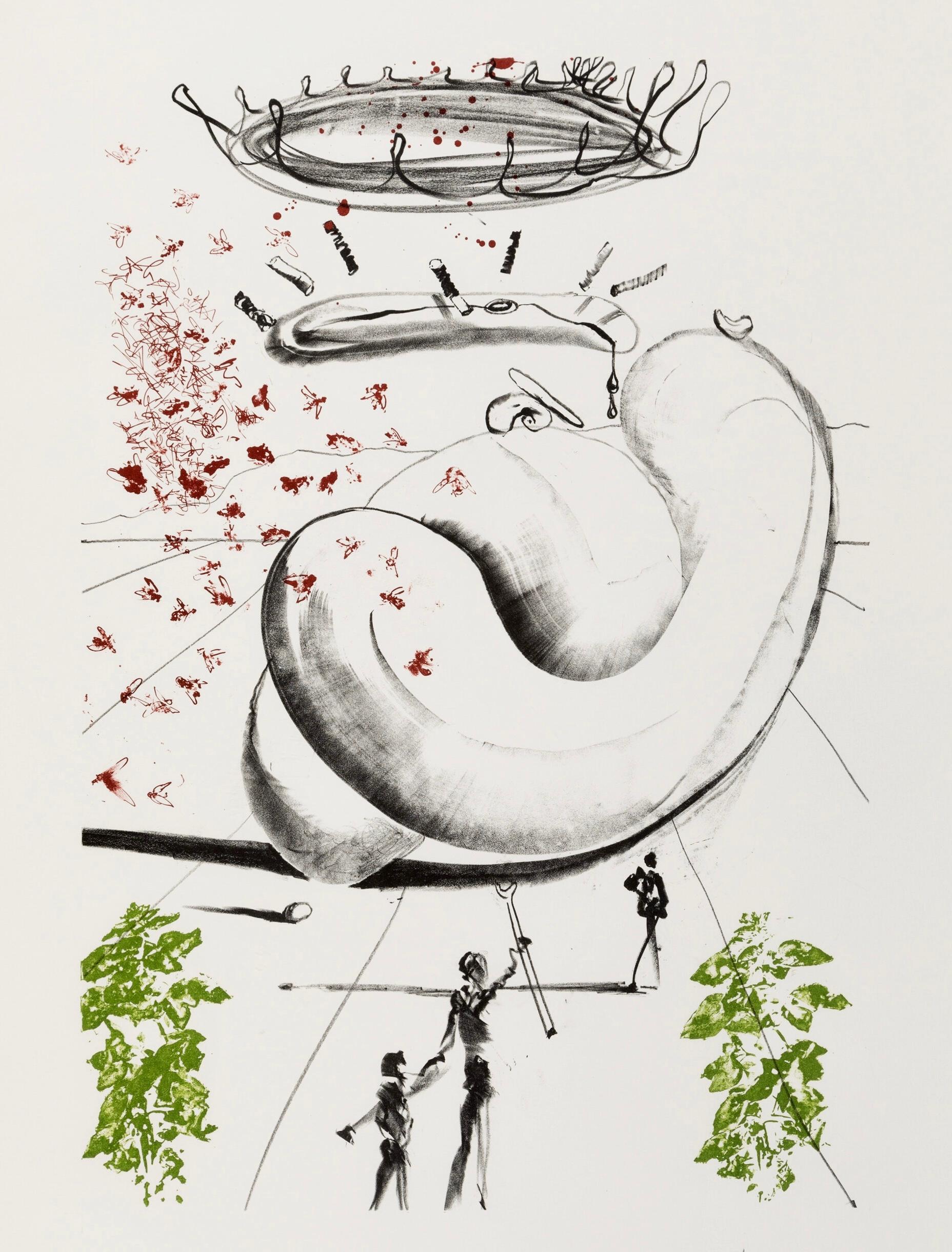 Salvador Dalí Moscas 1973 (extrait de Colibri) :

Lithographie en couleurs sur papier Arches. 
30 x 22,25 pouces (83,8 x 56,5 cm).

Bon état général du Vintage ; quelques signes mineurs de manipulation ; petites marques de surface. 

Signée et