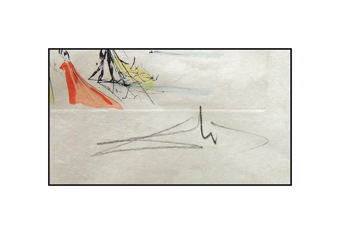 Salvador Dali Moses Original Color Drypoint Etching Surreal Hand Signed Artwork - Surrealist Print by Salvador Dalí