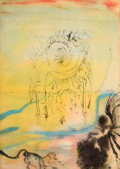 Lithographie „Saved from the Waters“ von Salvador Dali Moses, signierte Auflage
