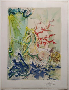Salvador Dalí -- Neptuno, de la serie Les Chevaux Daliniens