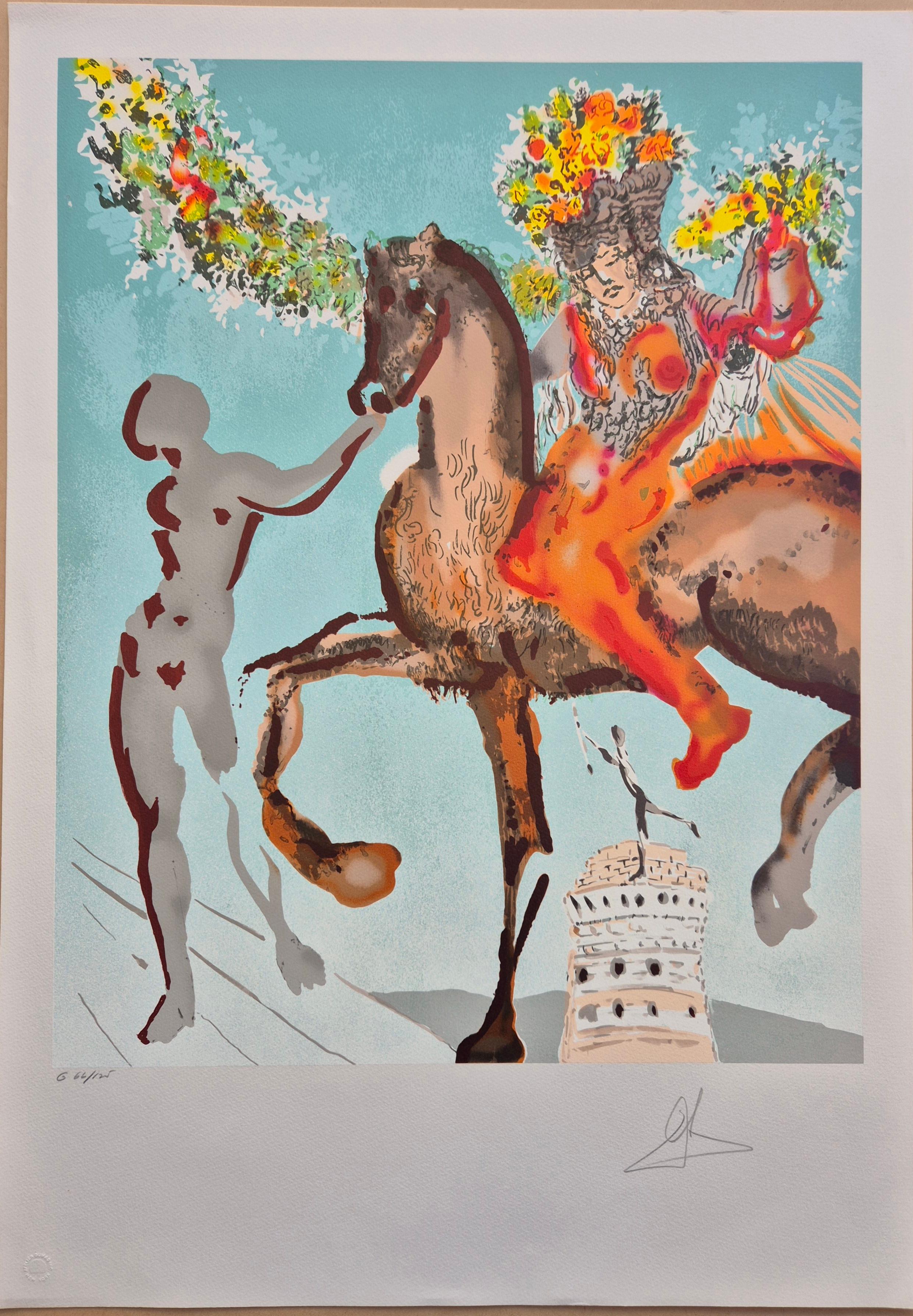 Salvador Dalí 
Nueva Jerusalén El Heraldo, 1981
Firmado a mano abajo a la derecha
Numerado G66/125
Tamaño de la imagen: 53 x 42 cm
Tamaño de la hoja: 65 x 50 cm

Referencia: F80-1 B