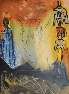 Salvador Dali Nachtmare of Moses Lithographie, signierte Auflage