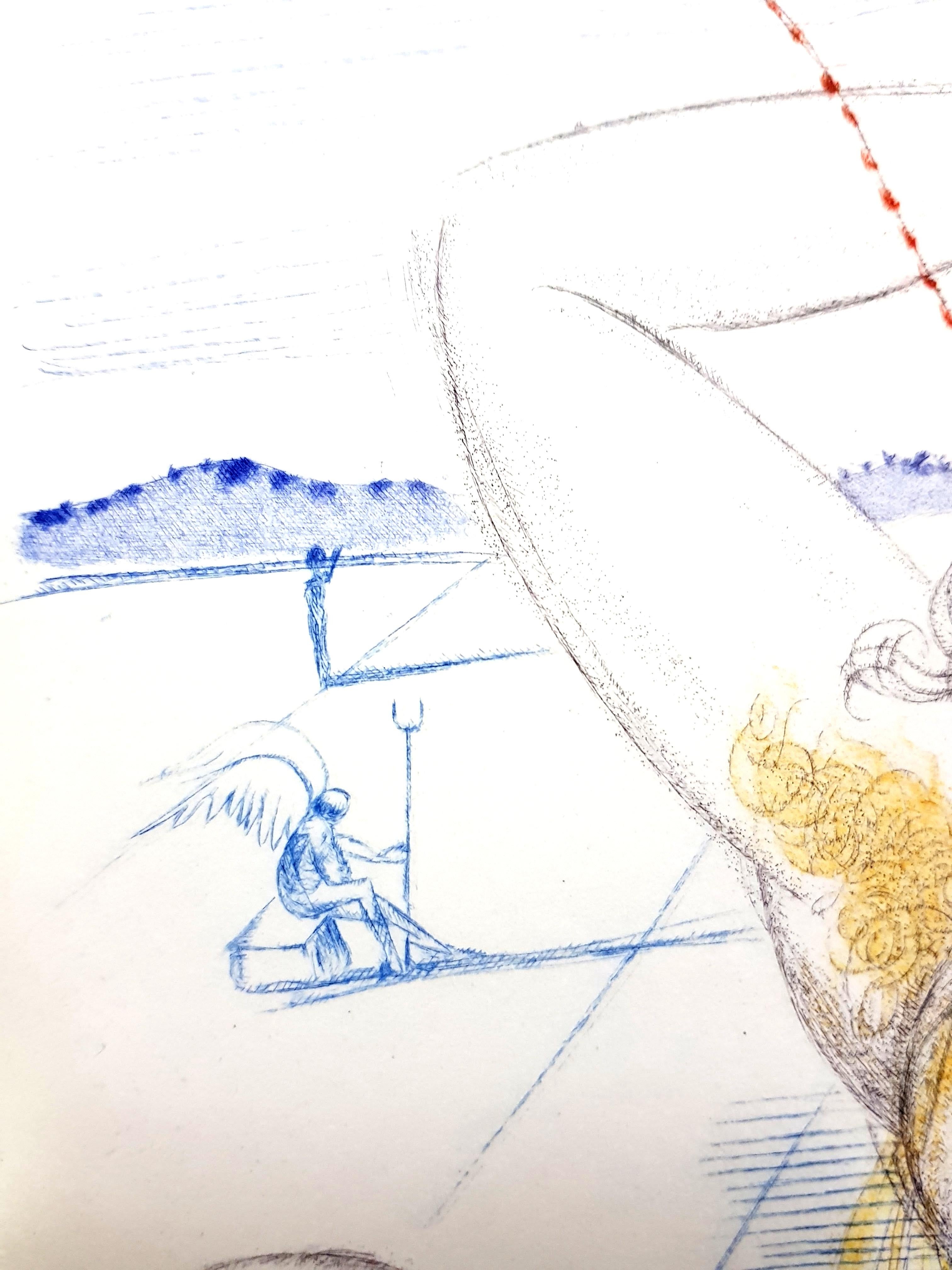 Salvador Dali - Nude and Lobster - Beige Nude Print by Salvador Dalí