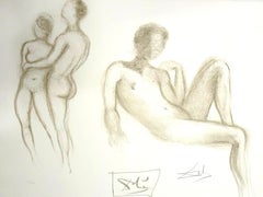 Salvador Dali - Nude Couples - Lithograph
