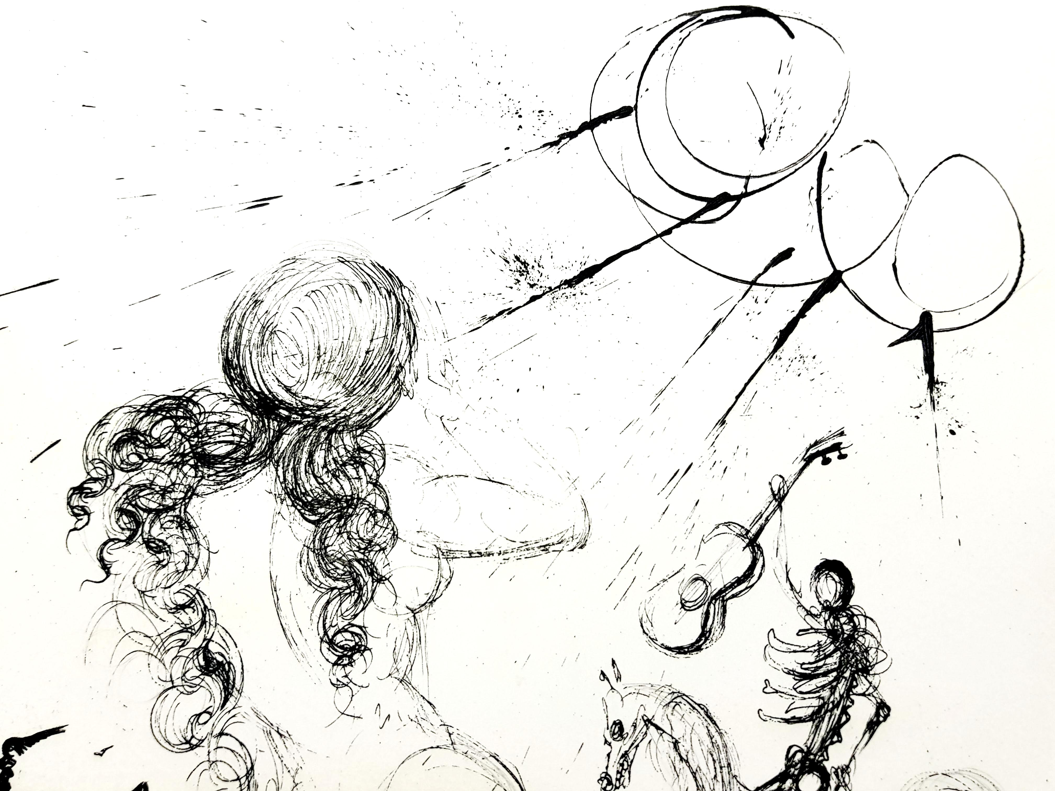 Salvador Dali - Nu, cheval et mort en vente 3