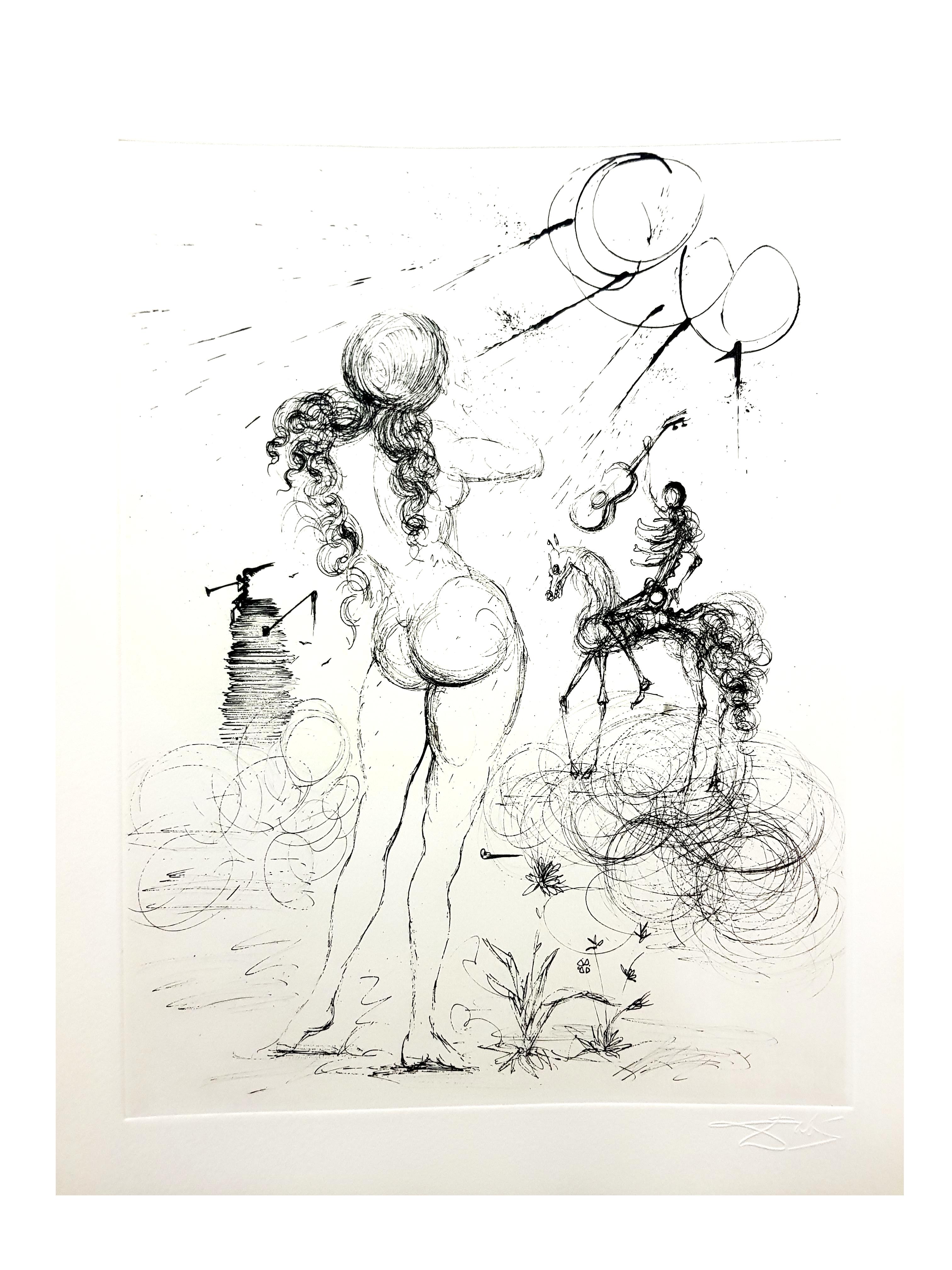 Salvador Dali - Nu, cheval et mort en vente 4