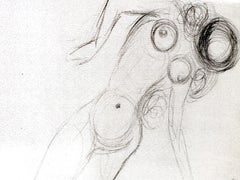 Salvador Dali - Nude with Flower - Original Etching on Silk