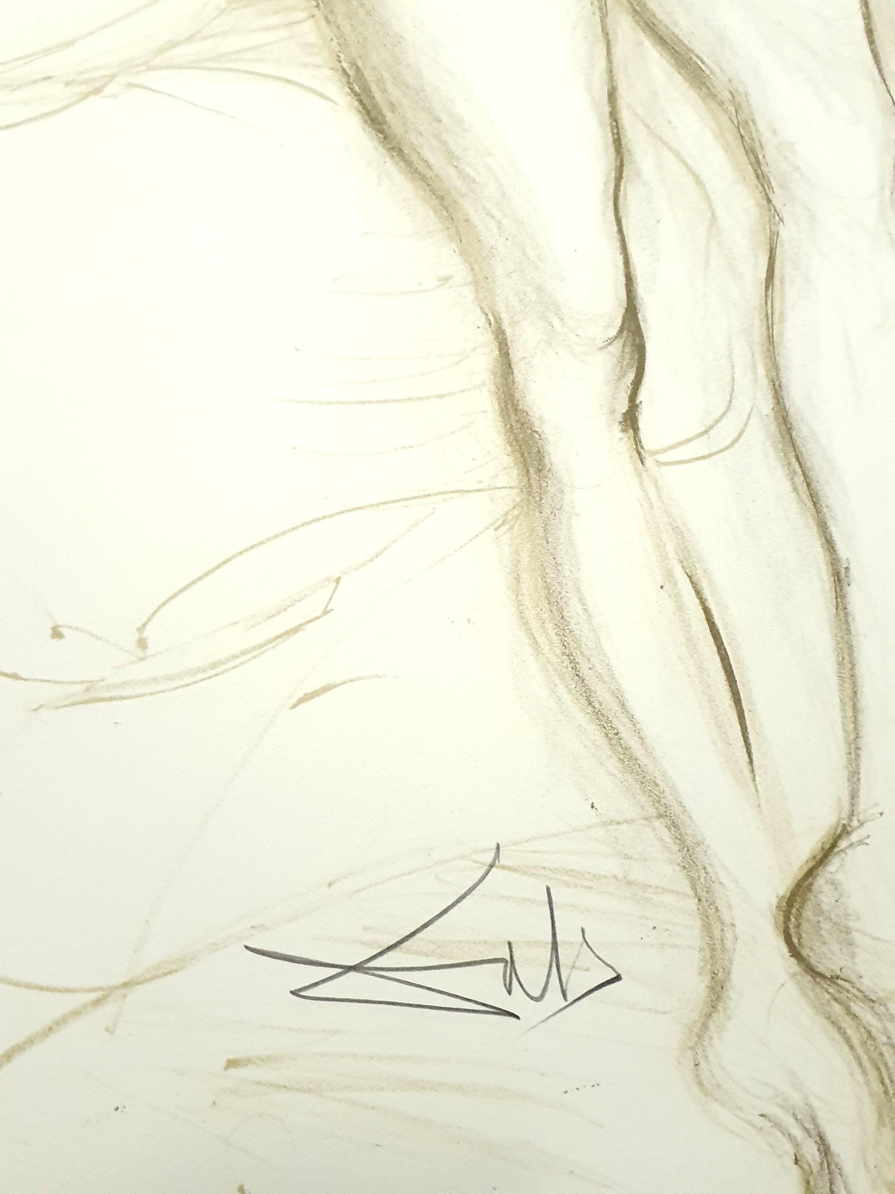 Salvador Dali - Akt mit erhobenen Armen - Original handsignierte Lithographie
Abmessungen: 77 x 55 cm
1970
Mit Bleistift signiert und nummeriert
Ausgabe : /CXX
Referenzen : Feld 70-8(Seite 158)