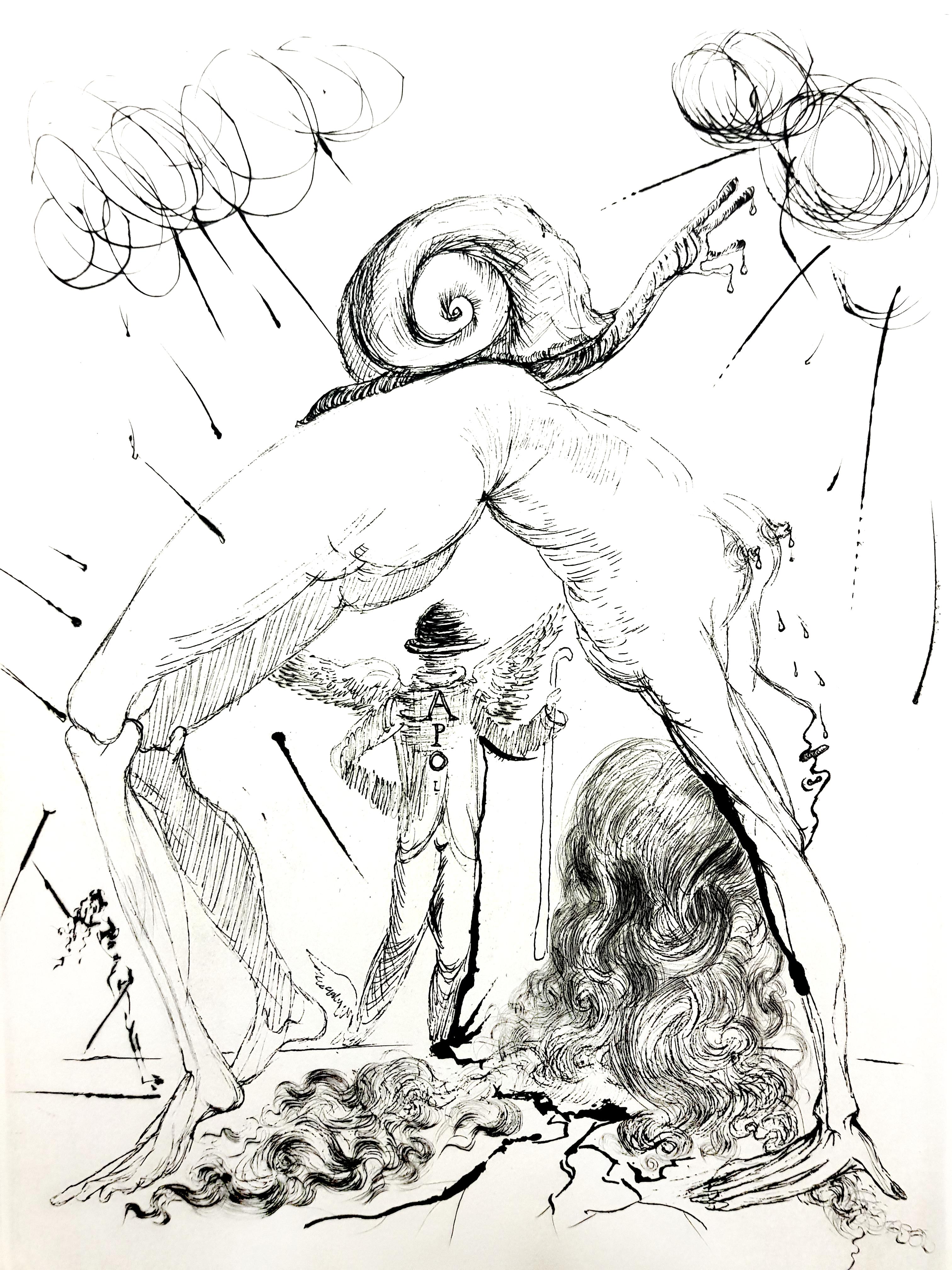 Salvador Dali - Nu avec escargot - Print de Salvador Dalí