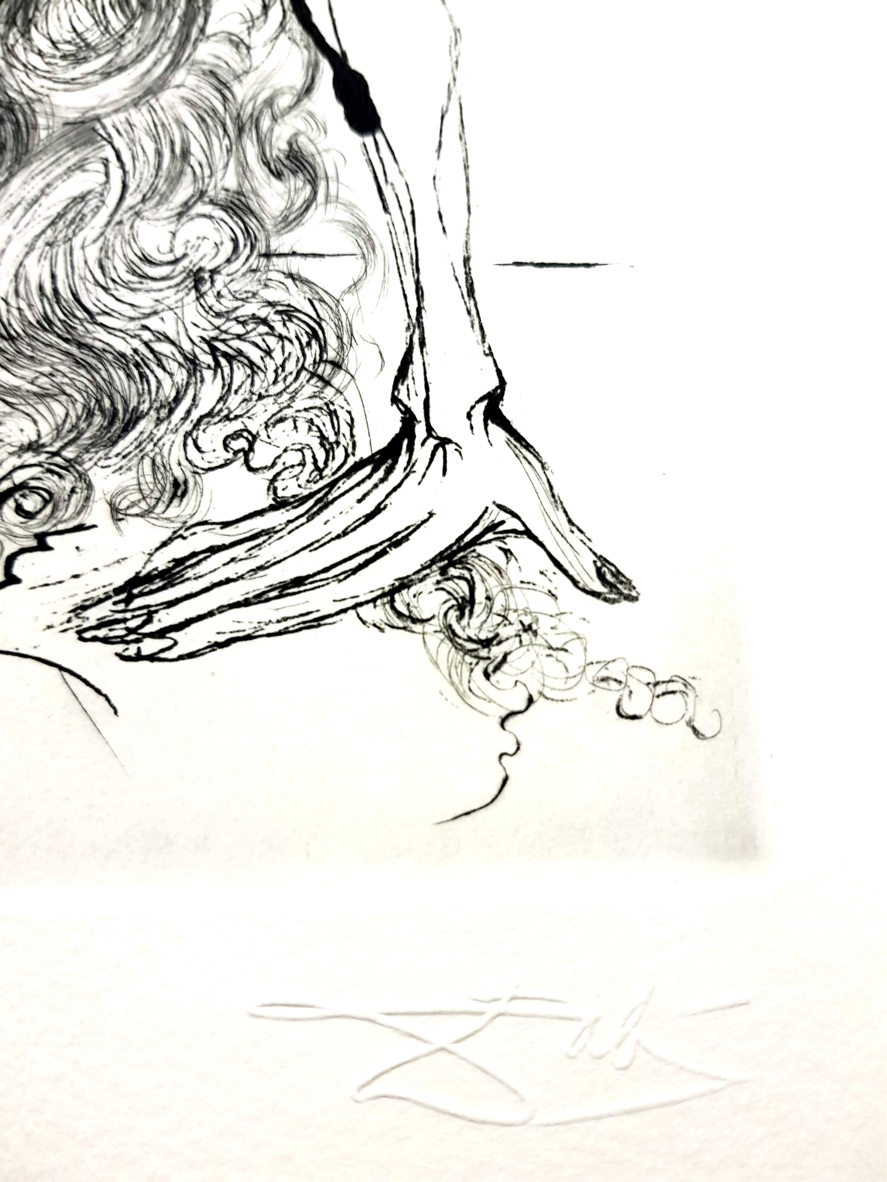 Salvador Dali - Nu avec escargot - Surréalisme Print par Salvador Dalí