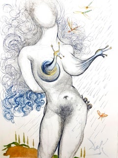 Salvador Dali - Nude with Snails Breats 