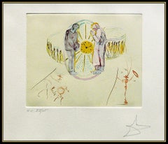 Salvador Dali Original Color Etching Hand Signed Surreal Art Cycles Of Life SBO
