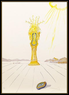 Salvador Dali Original Color Lithograph Barometer Woman Hand Signed Surreal Art