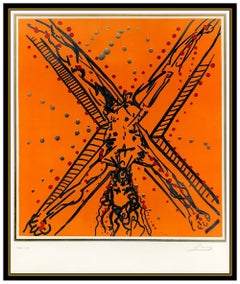 Salvador Dali Original Color Lithograph Hand Signed Andrew Apostle Framed Art