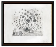 Salvador Dali Original Etching Aquatint Argus Hand Signed Surreal Peacock Art