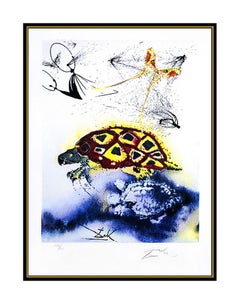 Salvador Dali Original Etching Hand Signed Alice In Wonderland Surreal Artwork