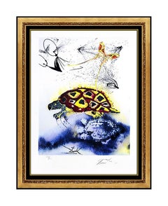 Salvador Dali Original Etching Hand Signed Alice In Wonderland Surreal Artwork