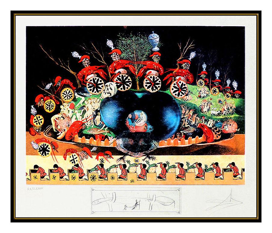 Salvador Dali Original Lithograph Hand Signed Les Diners De Gala Surreal Artwork - Print by Salvador Dalí