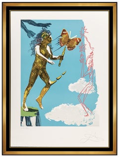 Salvador Dali Original Madame Butterfly Color Lithograph Hand Signed Surreal Art