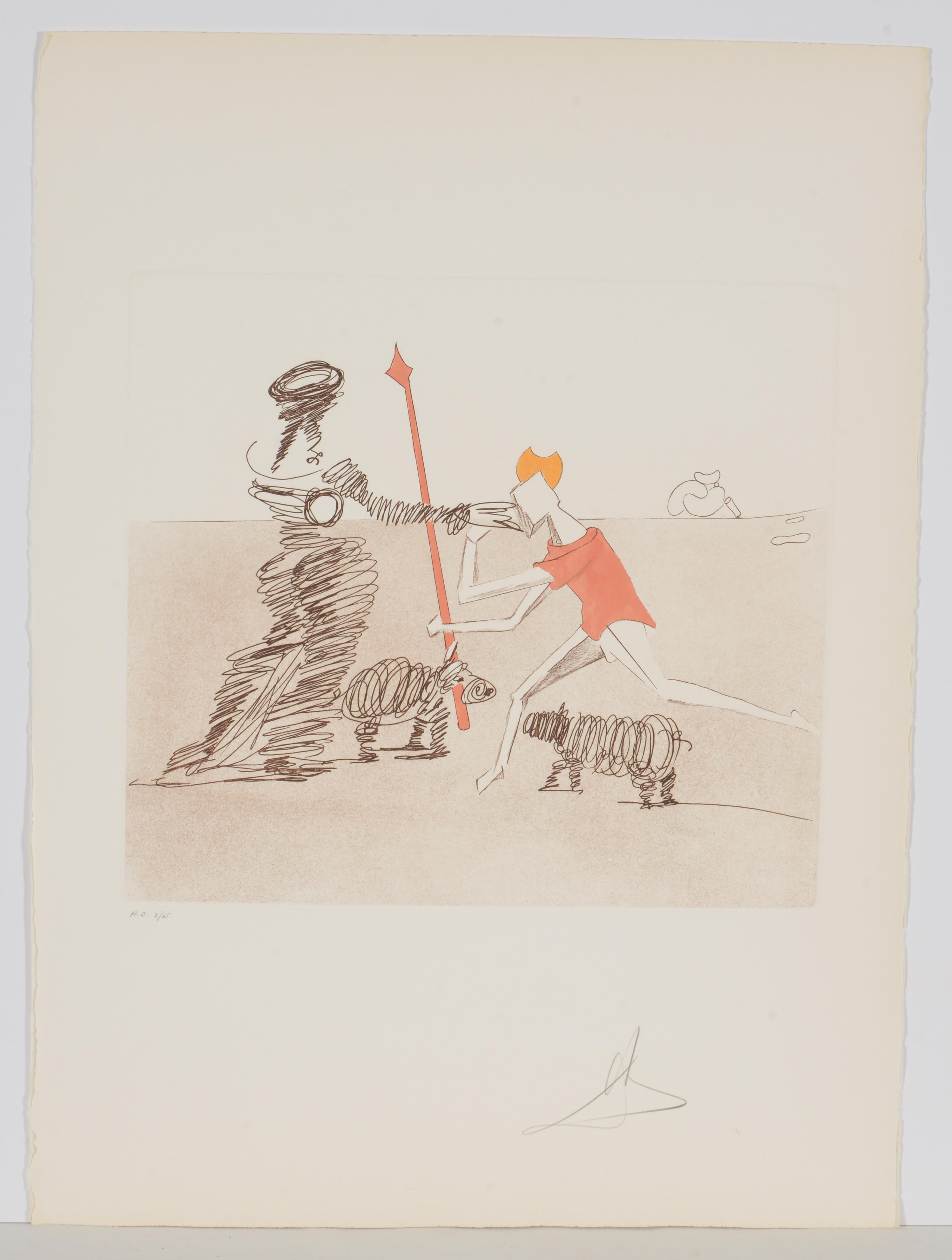 Salvador Dalí­ -- Pastorale, from Historia de Don Quixote de la Mancha