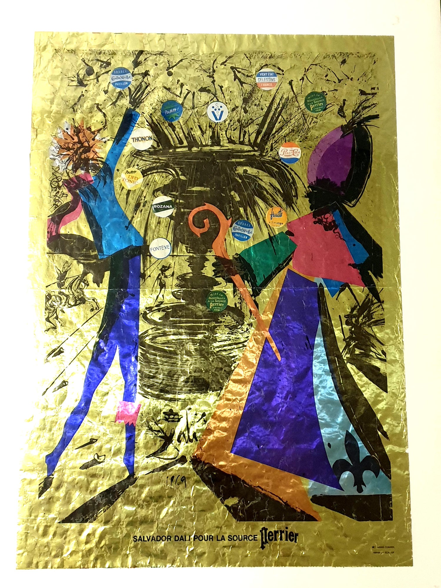 Salvador Dali Salvador Dali Perrier Vintage Lithographic