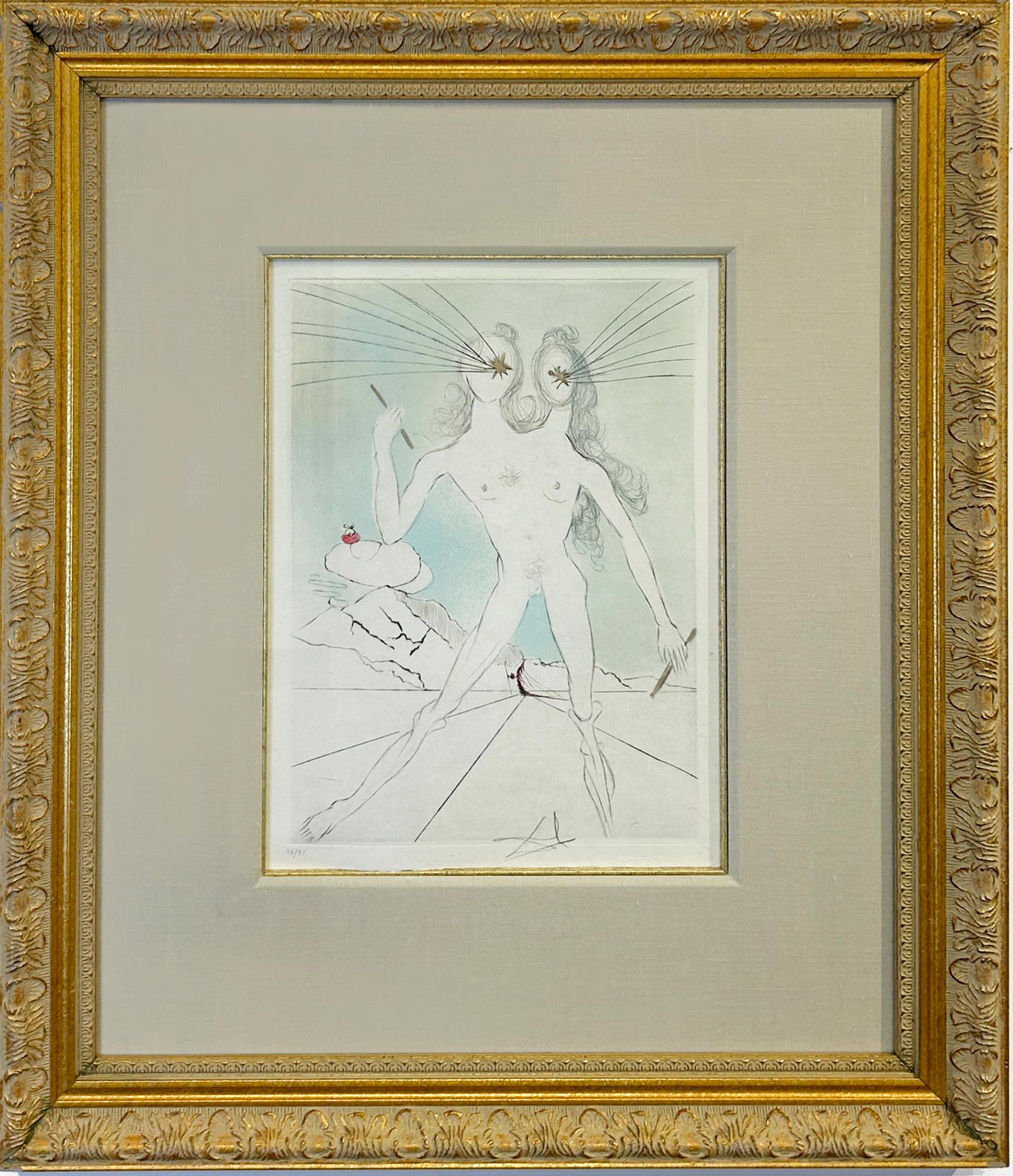 Salvador Dali "Person with two Heads" from Les Amours de Cassandre - Print by Salvador Dalí