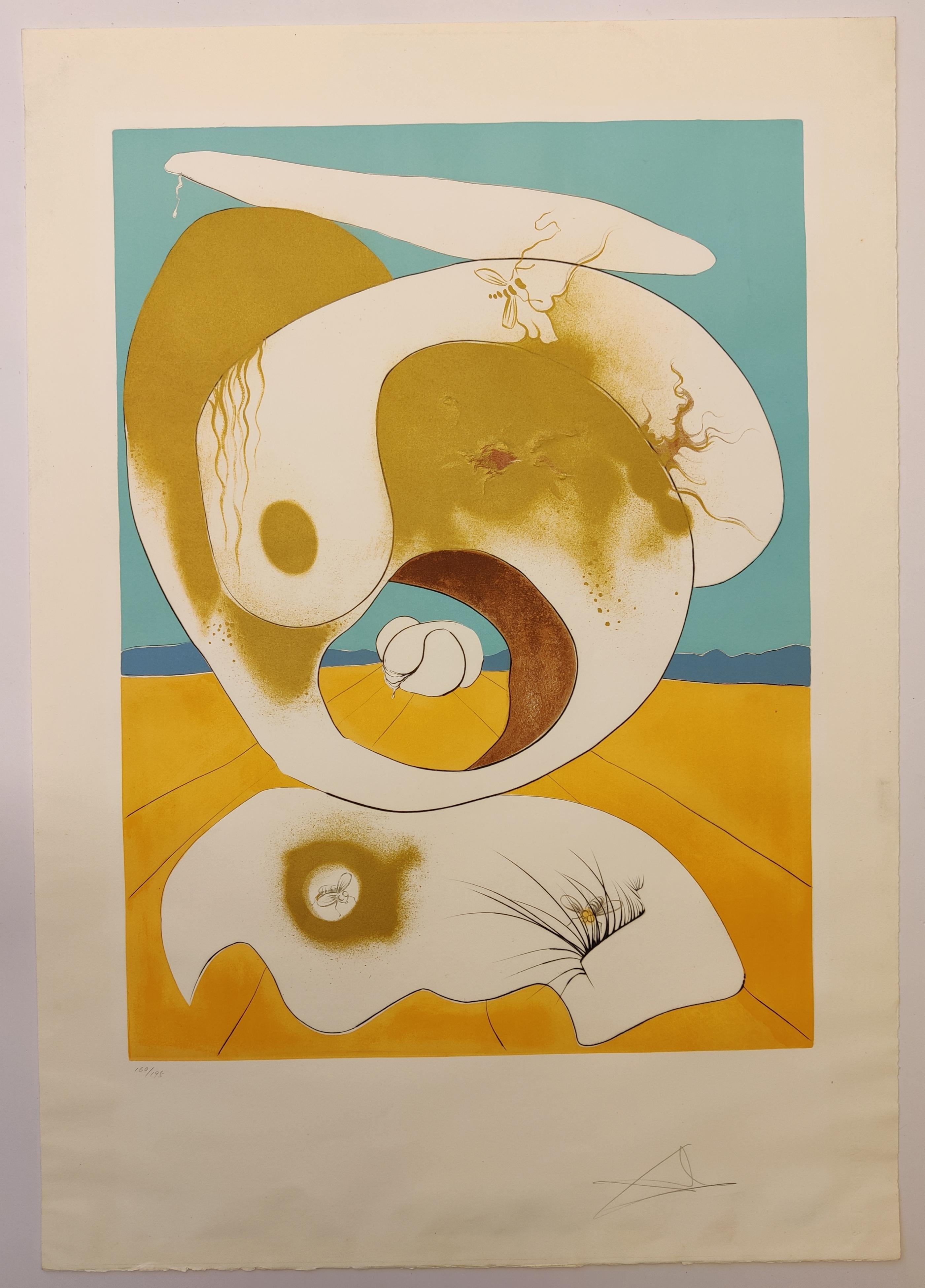 Salvador Dali -- Vision planétaire et scatologiquelithographie - Print de Salvador Dalí