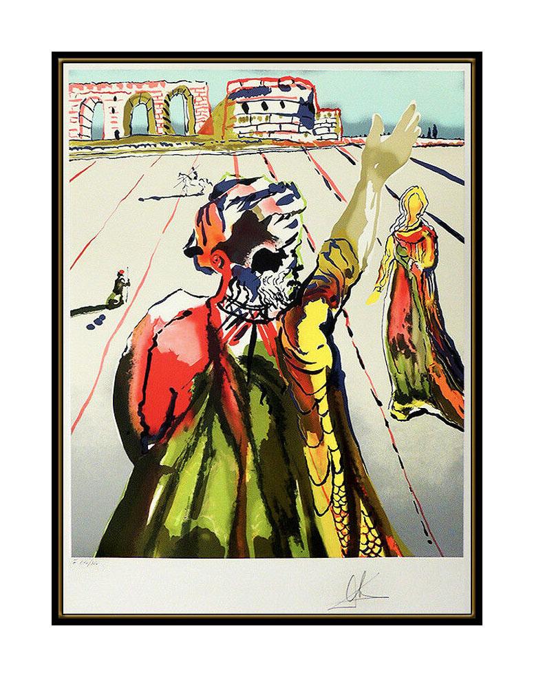 Salvador Dali Poet Advises The Maiden Original Color Lithograph Signed Surreal - Print by Salvador Dalí