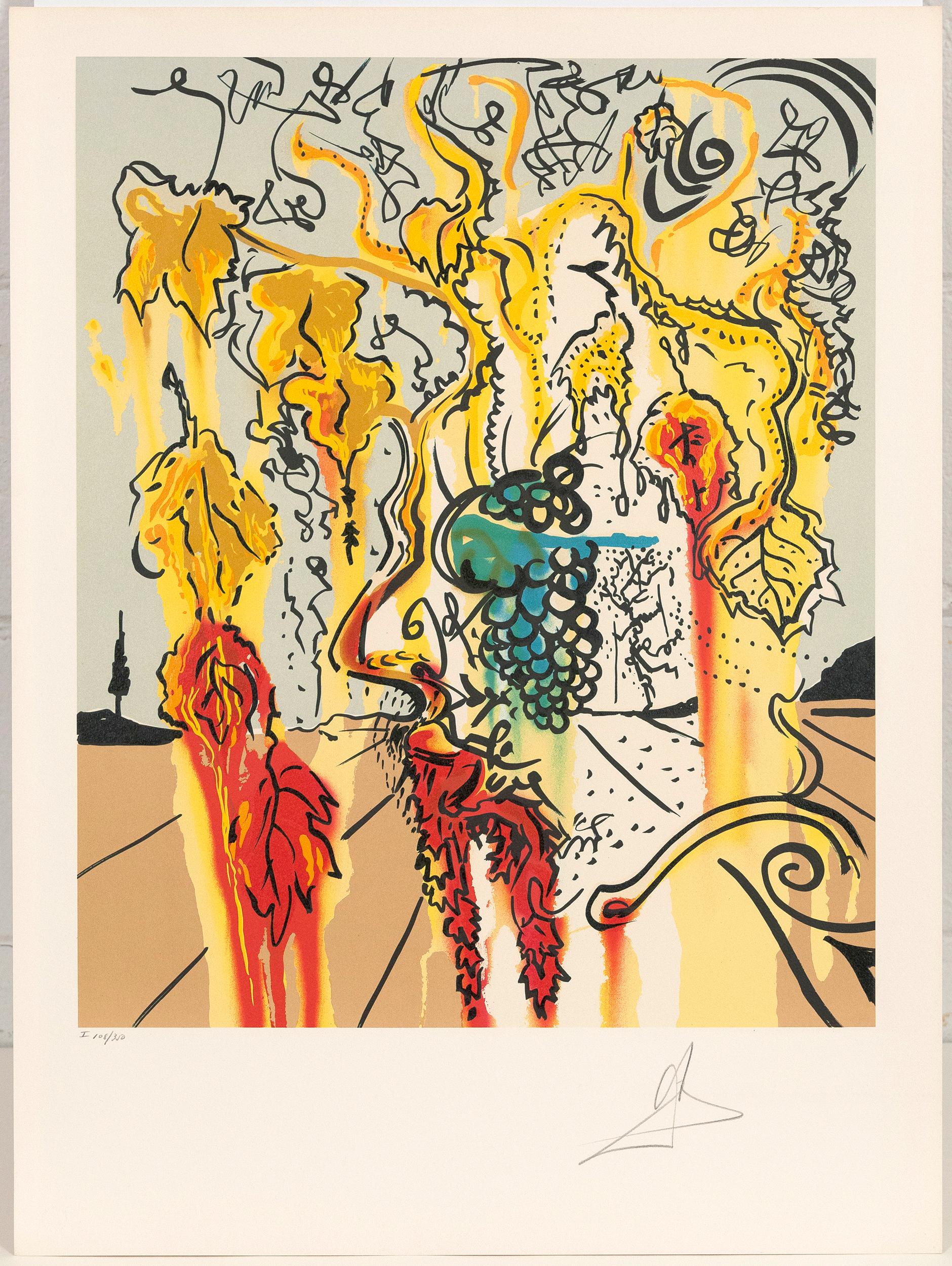 Salvador Dali „Porträt des Herbstes“ – Lithographie von Joy of Bacchus:: 1980 – Print von Salvador Dalí