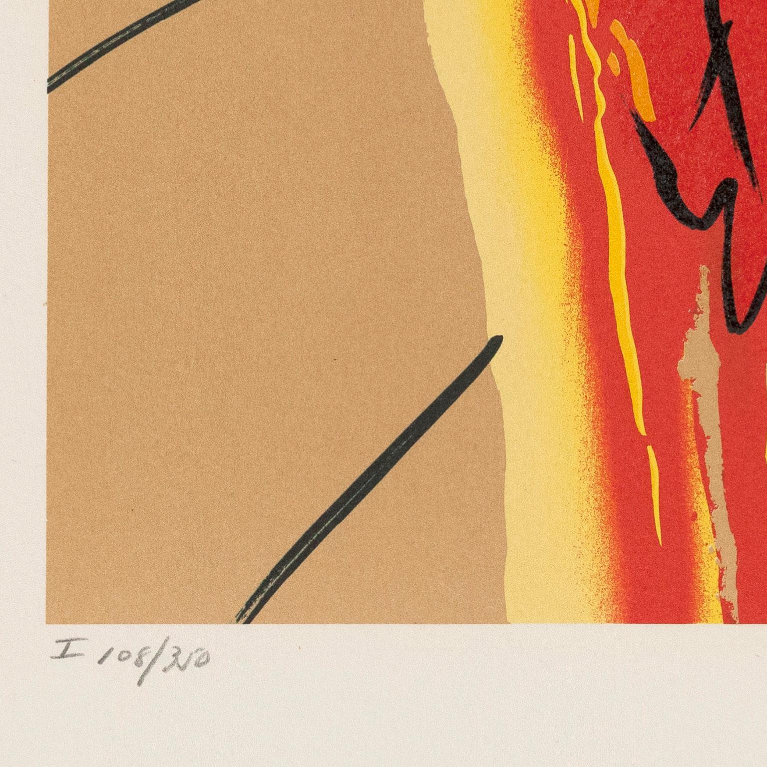 Salvador Dali „Porträt des Herbstes“ – Lithographie von Joy of Bacchus:: 1980 (Orange), Figurative Print, von Salvador Dalí