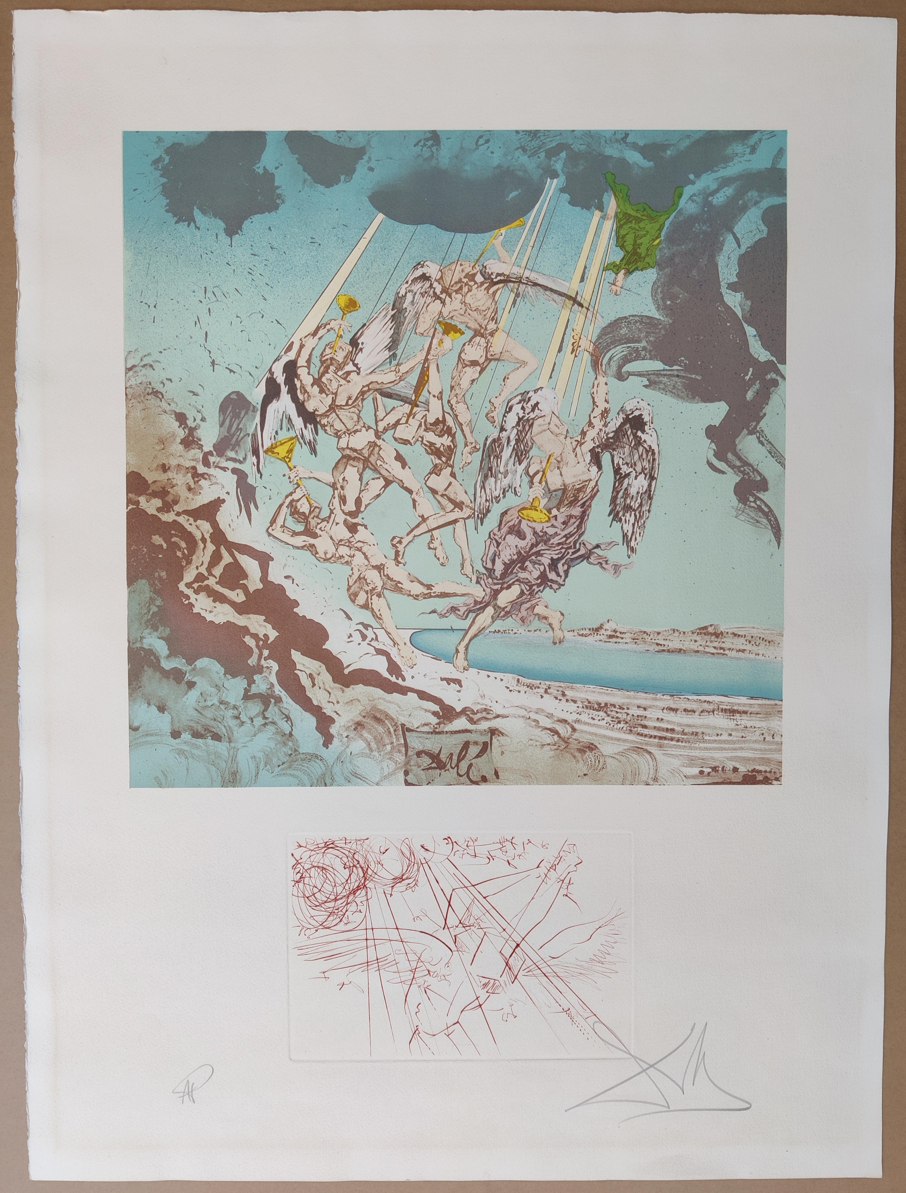 Salvador Dali -- Die Rückkehr des Odysseus, aus Hommage à Homère – Print von Salvador Dalí