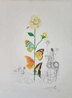 SALVADOR DALÍ "ROSA PAPILIO FROM FLORDALI - FLORA DALINAE 1968"