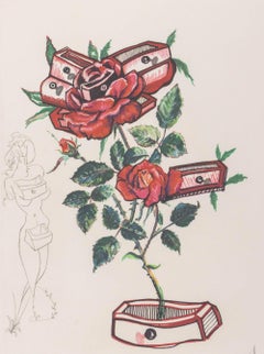 Salvador Dali "Rose (Drawers)" Etching, 1972