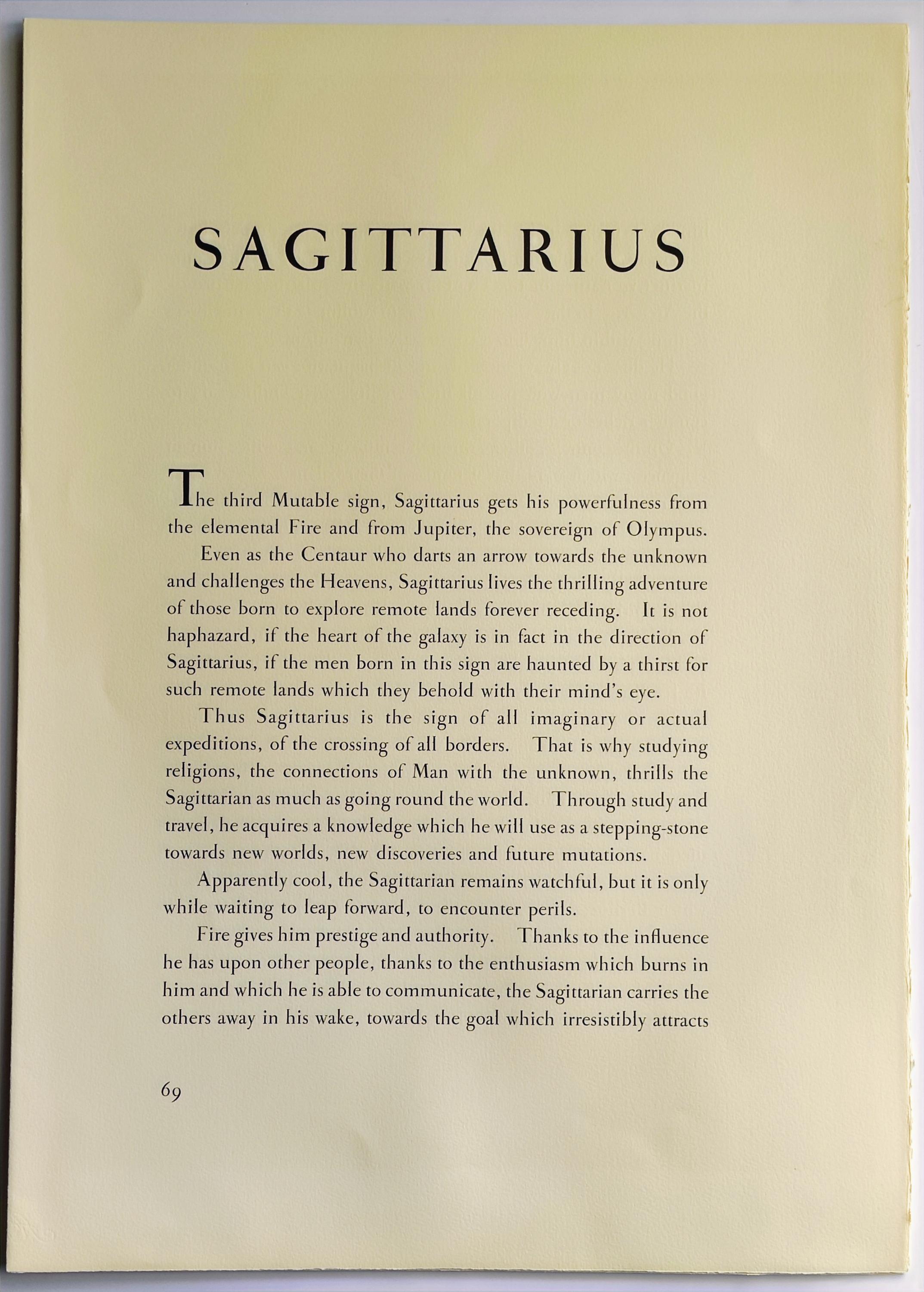 Salvador Dalí­ -- Sagittarius from Signs of the Zodiac For Sale 4