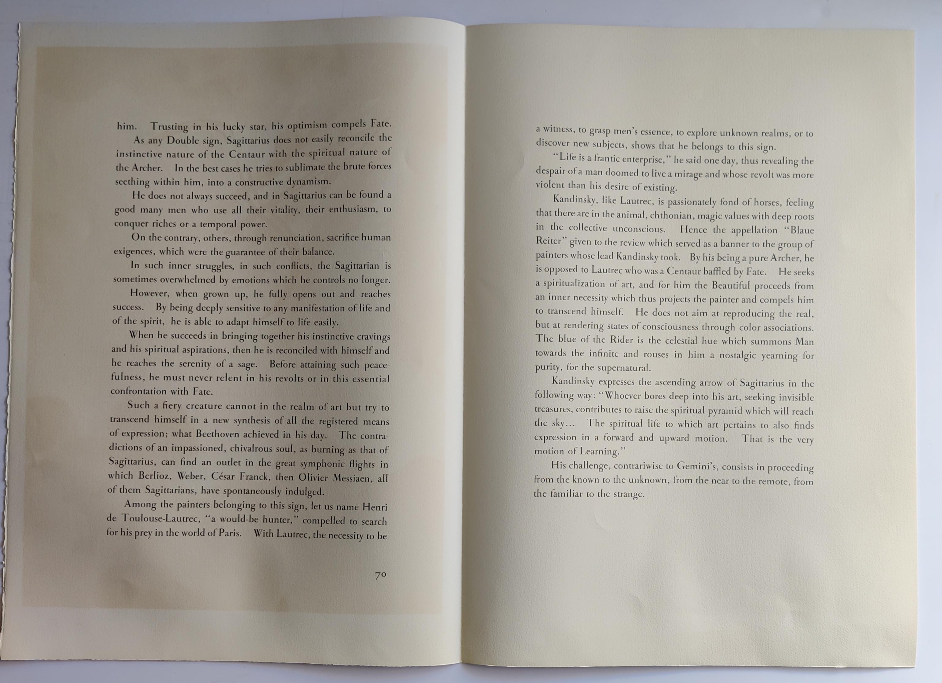 Salvador Dalí­ -- Sagittarius from Signs of the Zodiac For Sale 5