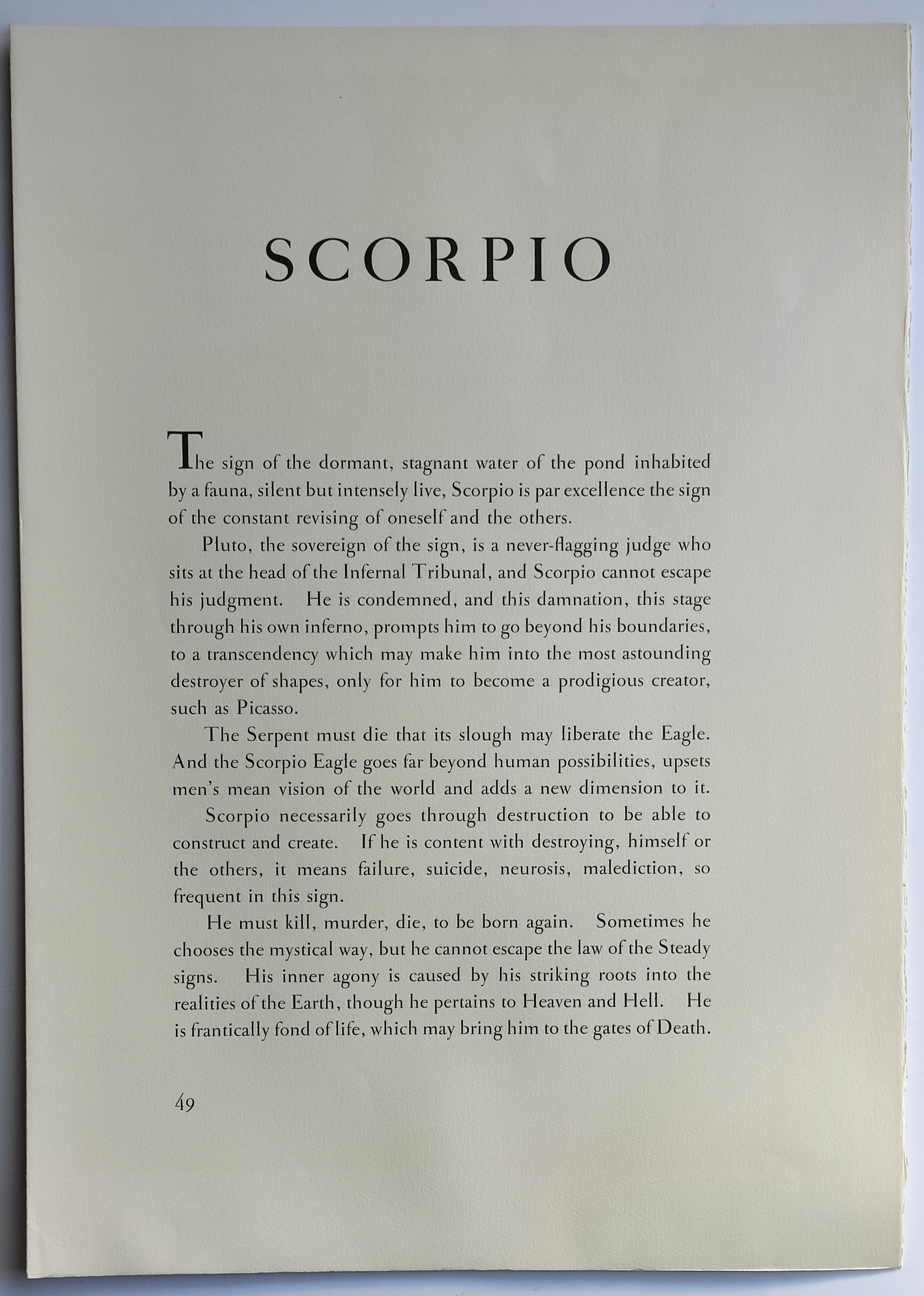 Salvador Dalí­ -- Scorpio from Signs of the Zodiac For Sale 4