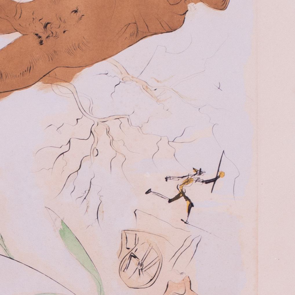 Salvador Dalí, aguafuerte en punta seca firmado y numerado 