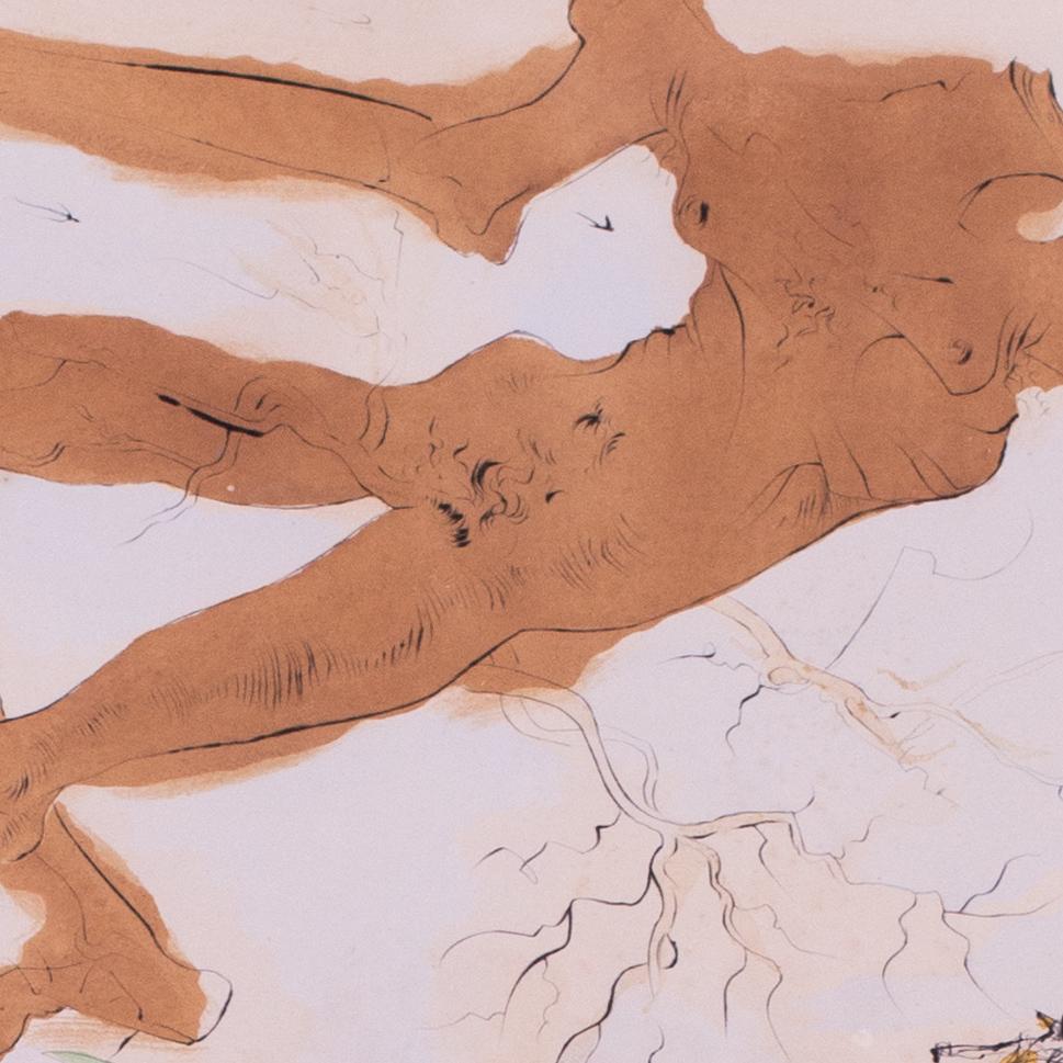 Salvador Dalí, aguafuerte en punta seca firmado y numerado 