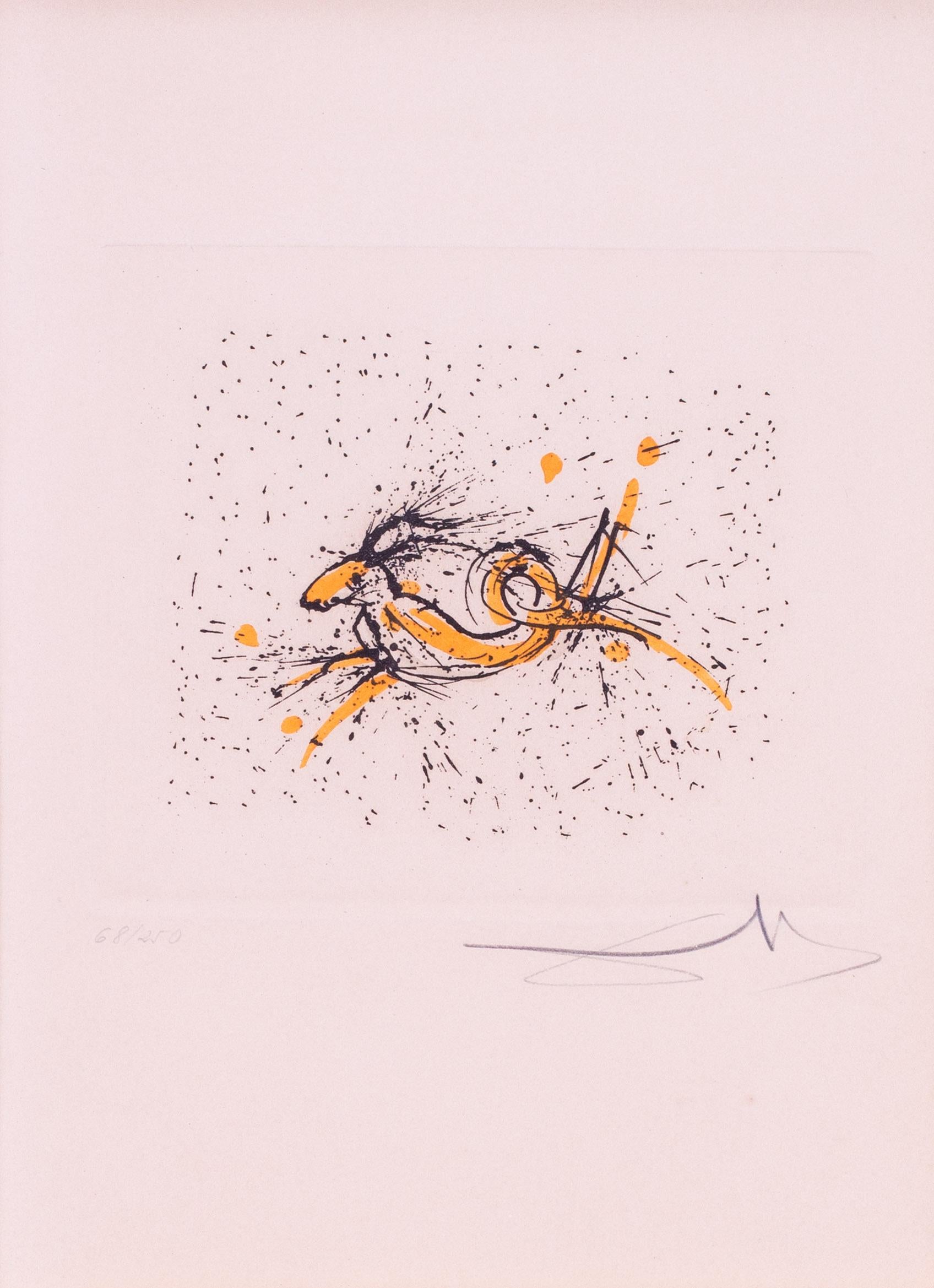Salvador Dali signierte Lithographie „Capricorn from the Zodiac II“, 1975, `68/250 – Print von Salvador Dalí