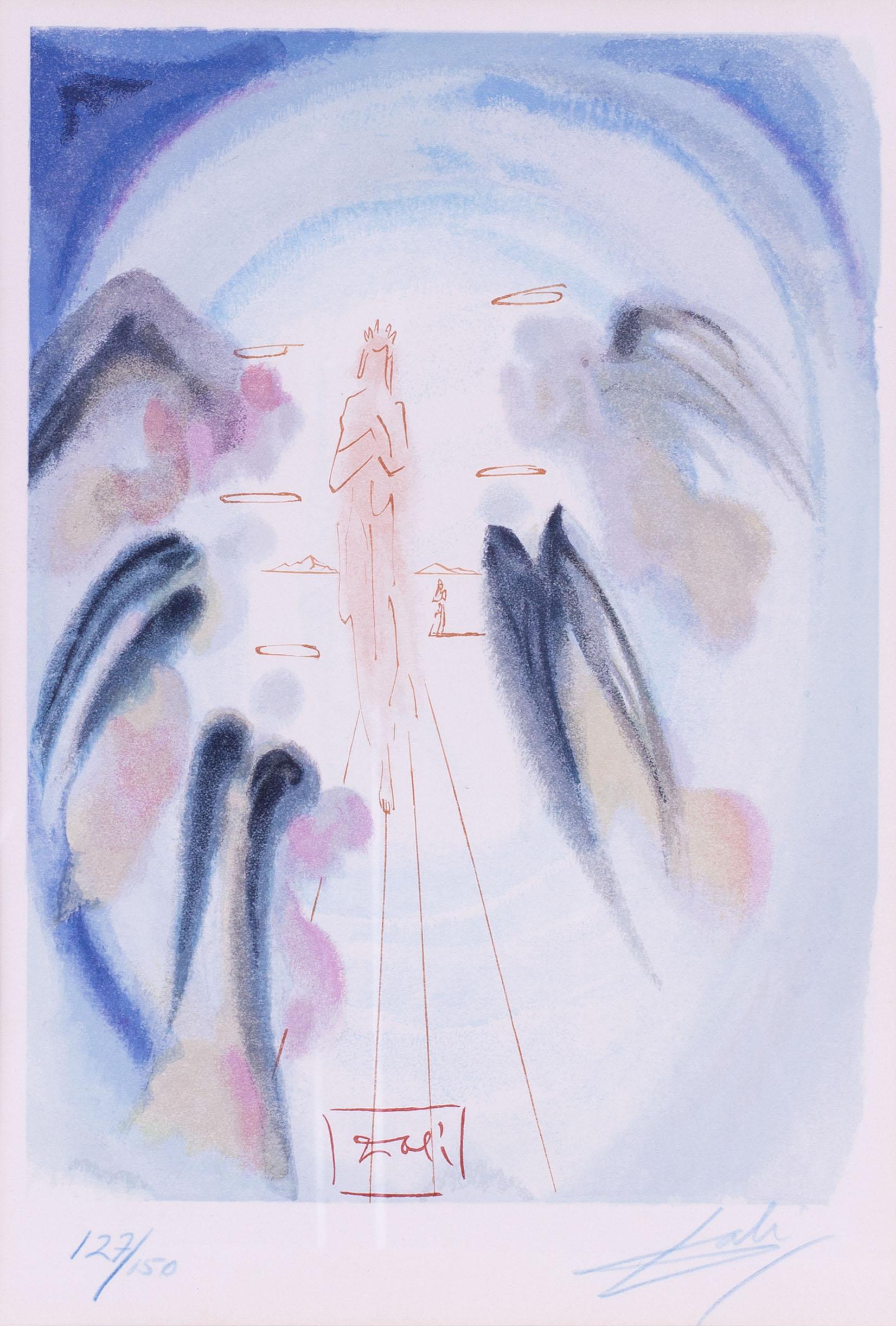 Salvador Dali signed lithograph of 'Heaven (Canto 25 Divine Comedy) 1960-64' - Print by Salvador Dalí