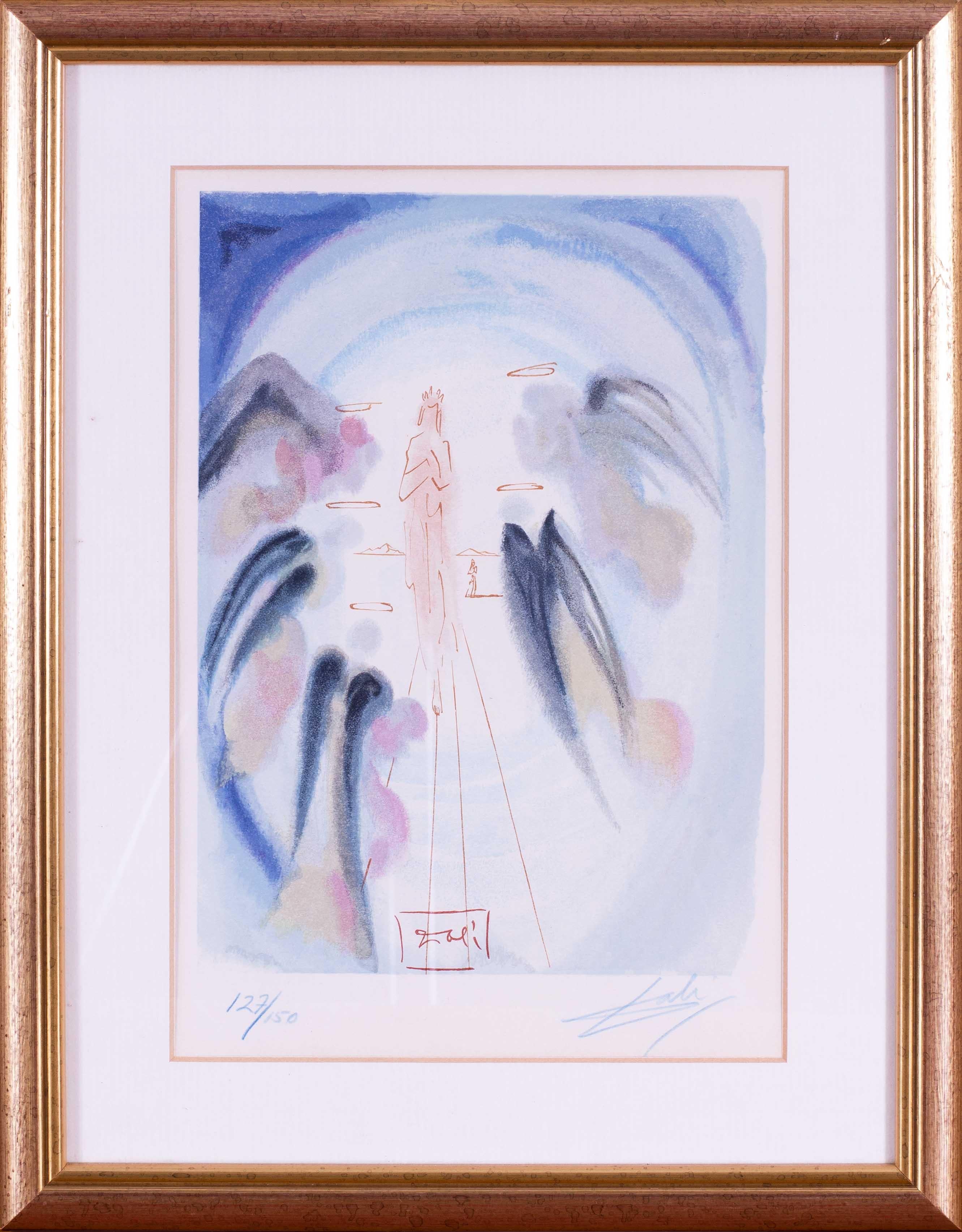 Salvador Dalí Figurative Print - Salvador Dali signed lithograph of 'Heaven (Canto 25 Divine Comedy) 1960-64'