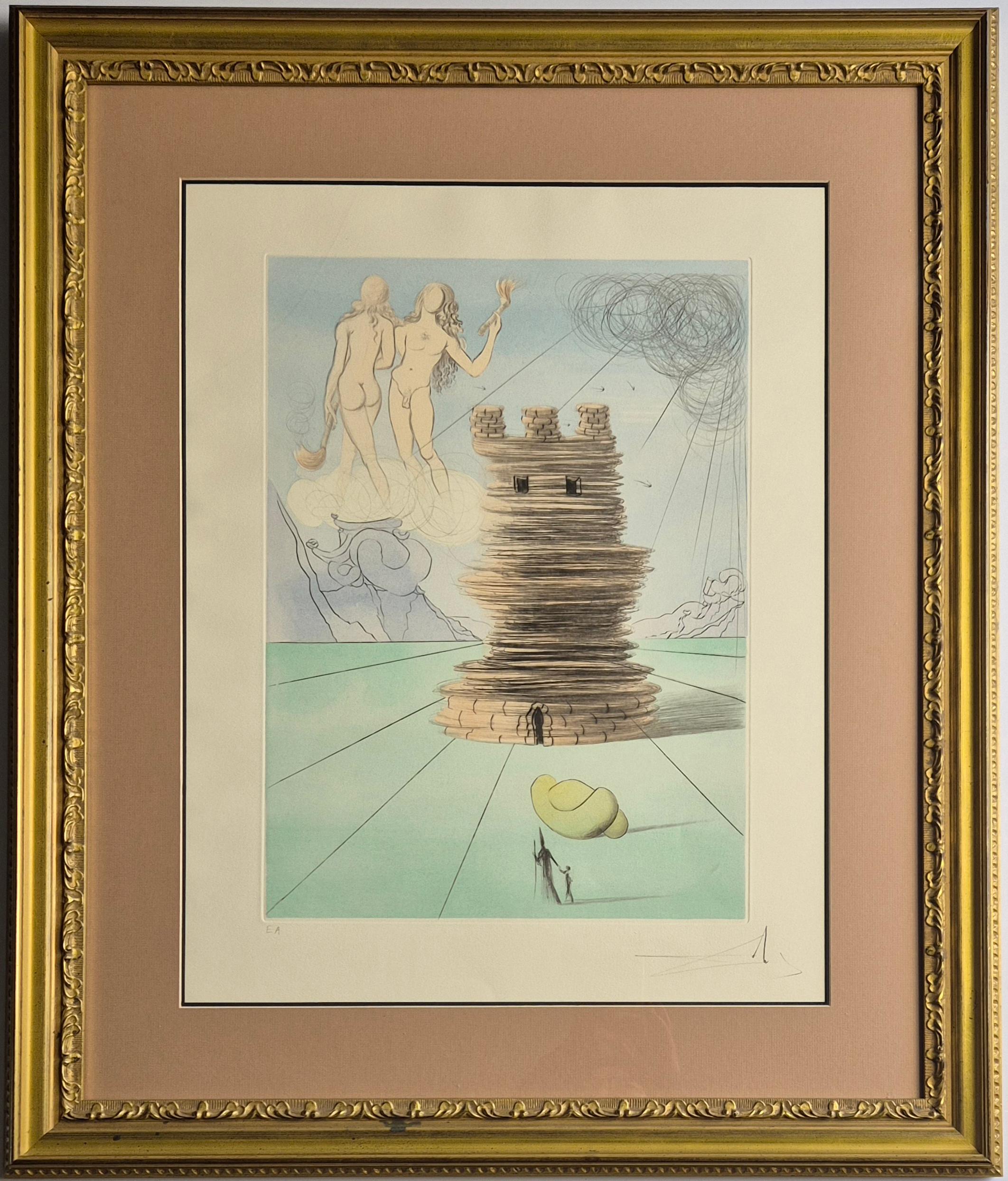 Salvador Dalí­ 
Simon (Simeon), from the Twelve Tribes of Israel, 1972
Etching with colour stencil
Hand signed lower right
Edition E.A. lower left
Image size 50 × 36 cm
Frame size 88 x 74.5 x 3.5 cm
Reference Field, 72-6 A