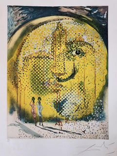 SALVADOR DALI "SOL Y DALI - 1967" SIGNED & NUMBERED RARE LITHOGRAPH