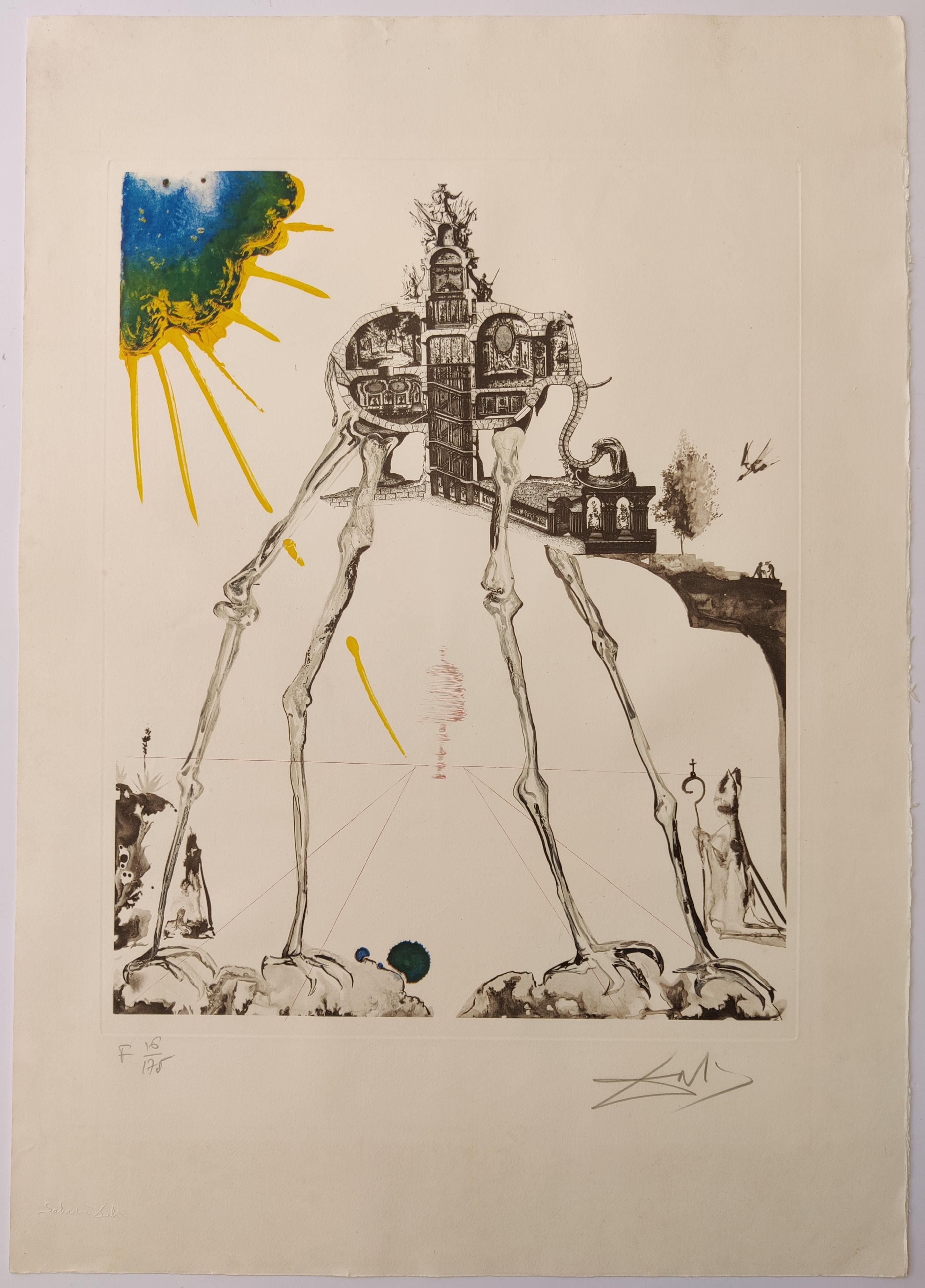 Salvador Dali - Éléphant de l'espace, 1971 - Print de Salvador Dalí