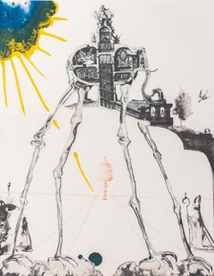 Salvador Dali "Space Elephant" Etching, 1971