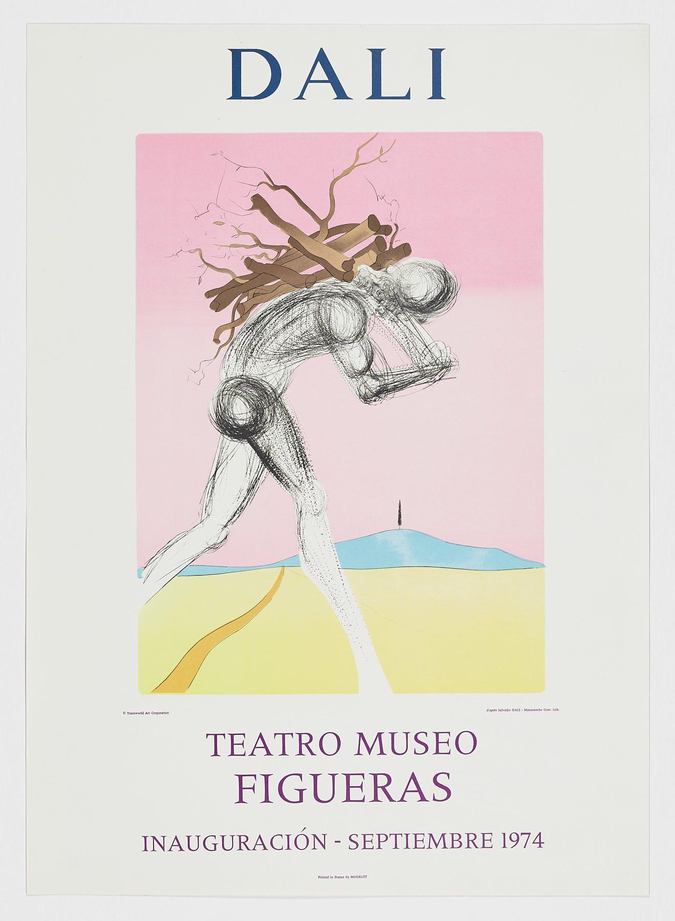 Abstract Print di Salvador Dalí - SALVADOR DALI Spagnolo 1974 litografia originale d'epoca poster stampa museale arte