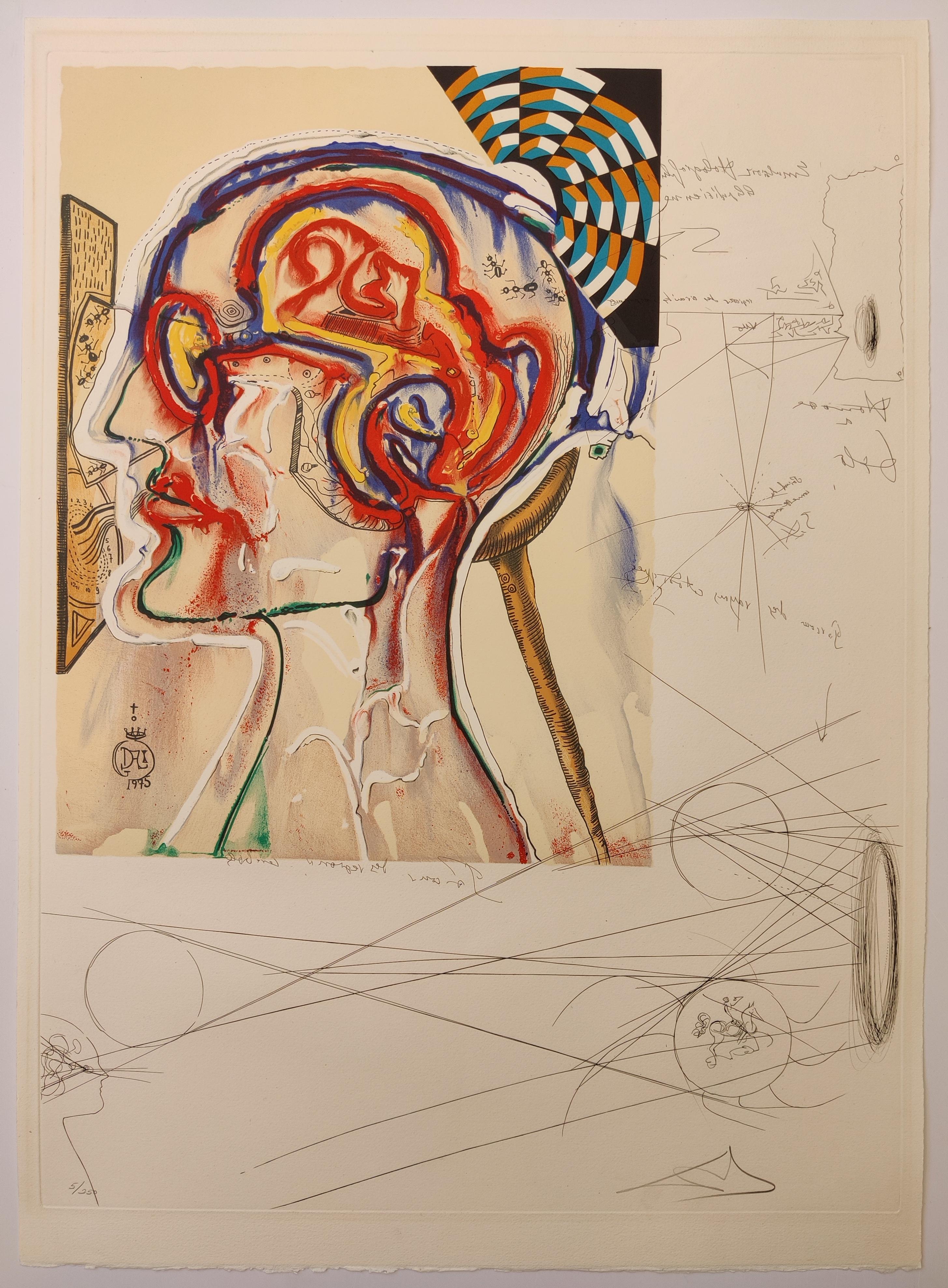 Salvador Dali
Spectacles with Holograms and Computers for Seeing Imagined Objects from Imaginations and Objects of the Future
Lithograph on Rives paper
Year: 1975
Edition: 5 /250
Hand signed
Sheet Size: 77 x 55.5 cm
Image Size: 71 x 52.7