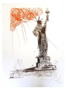Salvador Dali - Statue of Liberty - Original Handsigned Etching