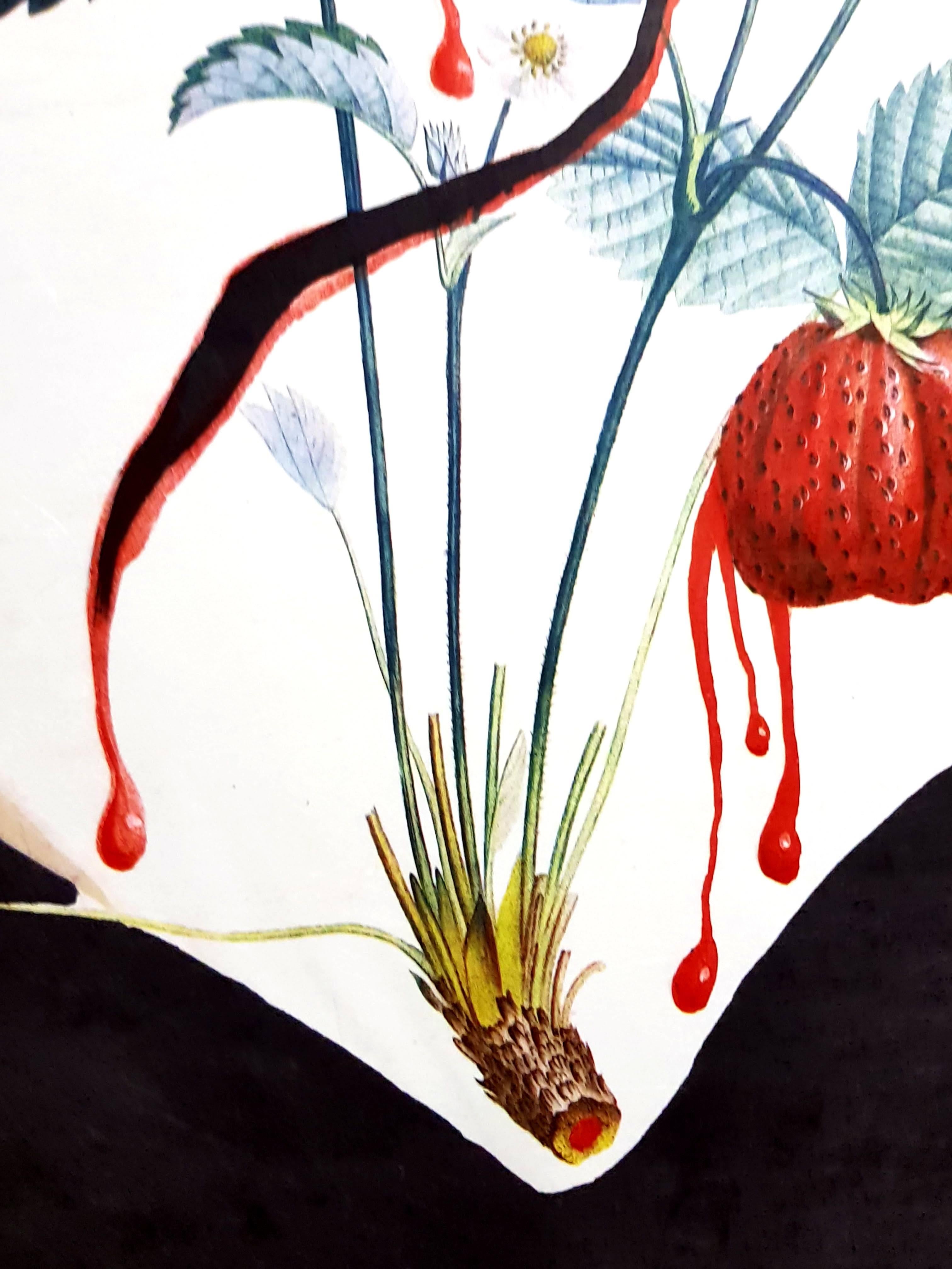 Salvador Dali - Strawberry Heart - Original Hand-Signed Lithograph For Sale 2